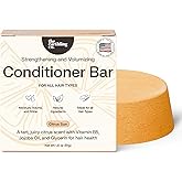 The Earthling Co. Volumizing Conditioner Bar For Thickening, Fullness, Strength, and Hair Growth - Sulfate, Silicone, Paraben Free for Thinning, Flat, Fine Hair - Made in USA (Citrus Sun, 1.8oz)