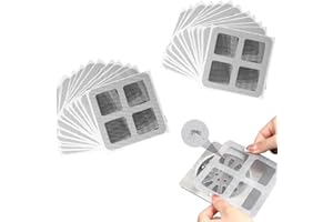 YZZYEMN Disposable Hair Floor Drain Sticker,30 Pack,4" X 4" Shower Drain Cover Hair Catcher,Shower Floor Drain Cover for Human and Pet Hair,Square Shower Drain Mesh Sticker for Bathroom Bathtub Kitchen Sink