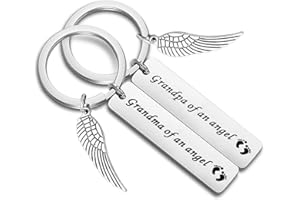 WUSUANED Baby Memorial Keychain Grandma/Grandpa of an Angel Sympathy Gift Loss of Son Daughter Gift