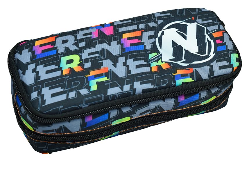 OM SUPPLIES Nerf Iconic TV Cartoon Characters Pencil Case with 2 compartments for Kids Childrens Character Back to School Gift (Nerf) — image 1