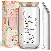 Est 2026 Wifey Gifts Glasses Tumbler for Women,Friends,Sister,Fiance,Her, Bride to be Cup for Engagemengt,Wedding,Bachelorette Party Gifts,Bridal Shower Gift Glasses Cups with Lids and Straws-32