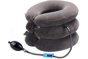 RUNZI Cervical Neck Traction Device Inflatable Neck Stretcher, Easy to Use for Chronic Neck and Shoulder Pain Relief Traction Spine Alignment, Neck Cervical Brace