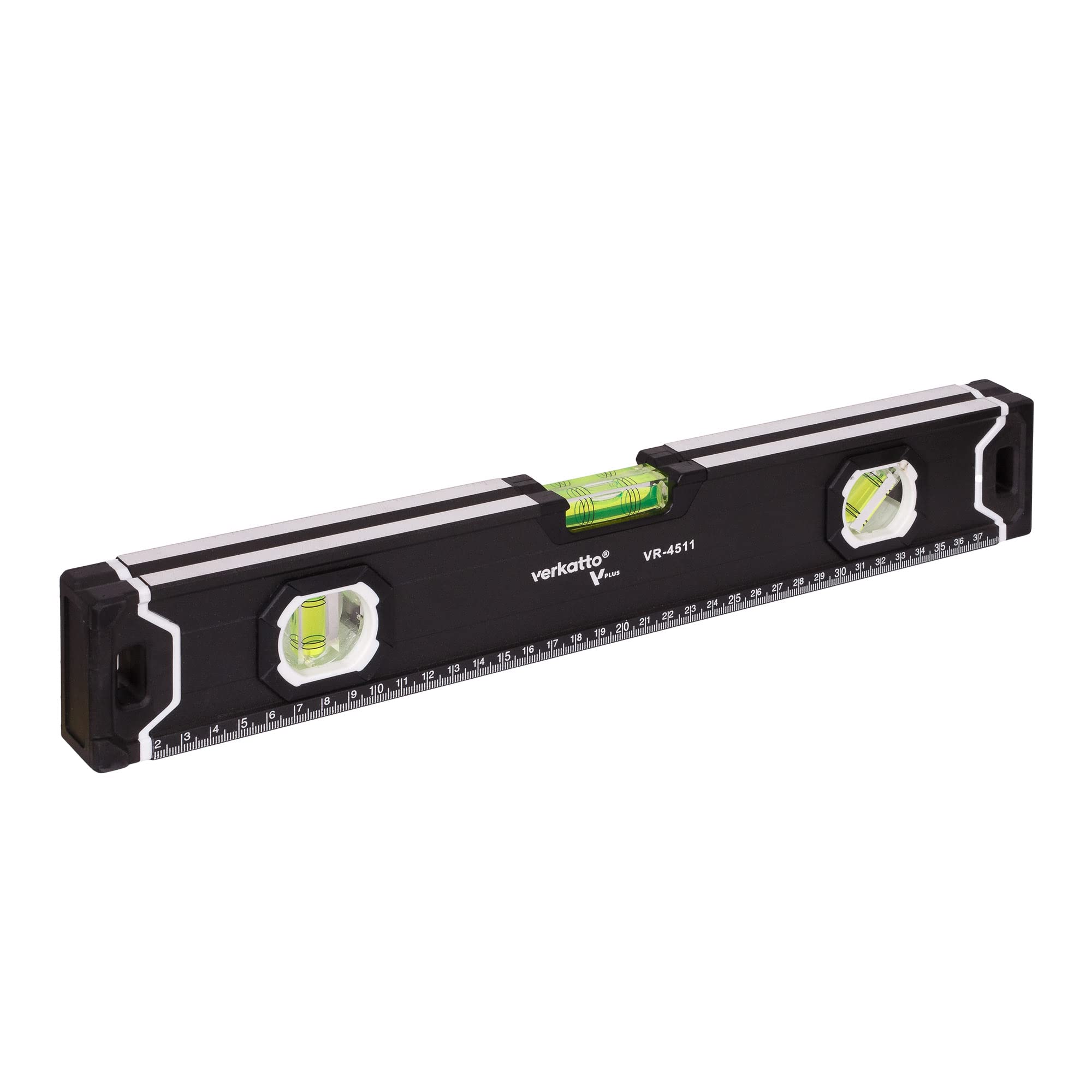MIVOS Aluminium Spirit Level 40 cm with Magnet System and Aluminium Housing - 3 Levels - High Accuracy - Magnetic Spirit Level