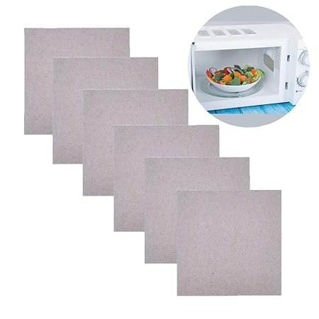 Gudotra 6 pcs Placas de Mica Hoja de Mica Universal para los Hornos de Microondas 13 x 13cm