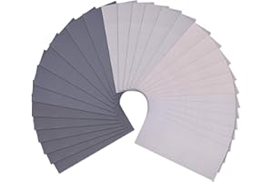 AUSTOR 30 Pieces Wet and Dry Sandpaper 2000 3000 5000 7000 10000 High Assorted Grit Sandpaper Sheets Assortment 9 x 3.6 Inche