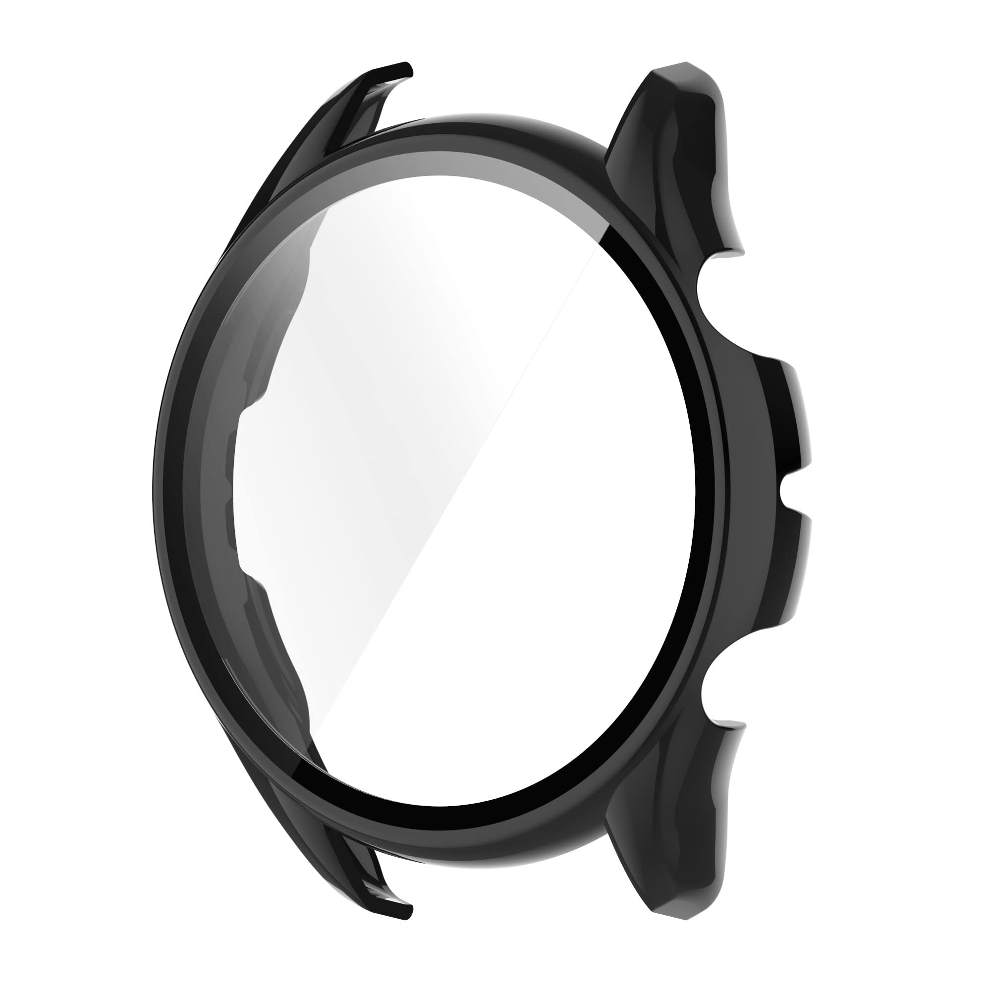 Chofit Cases Compatible with Amazfit GTR 3/GTR 3 Pro, Screen Protector Film PC Protective Case with HD Tempered Glass Film for GTR 3/GTR 3 Pro Smart Watch (Black)