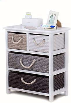Amazon Com Cube Storage Unit With Baskets 3 Tier 4 Drawer White