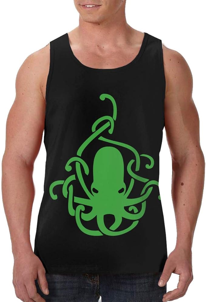 MISSBIE Men's Kraken Rum Octopus Tank Top Casual Summer