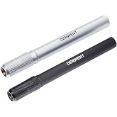 Derwent Pencil Extender Set, Silver and Black, for Pencils up to 8mm, (2300124)
