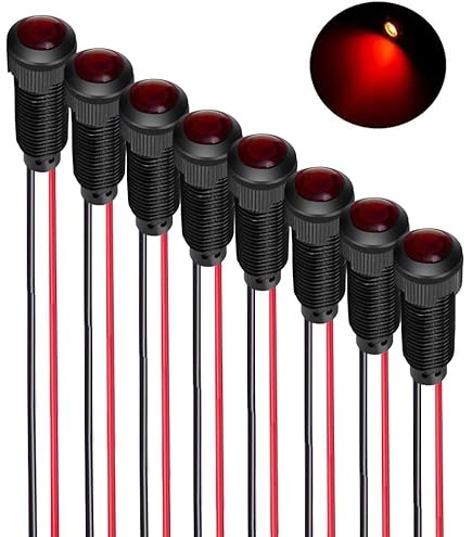 Amazon.com: uxcell LED Signal Indicator Lights AC/DC 24V 8mm Panel