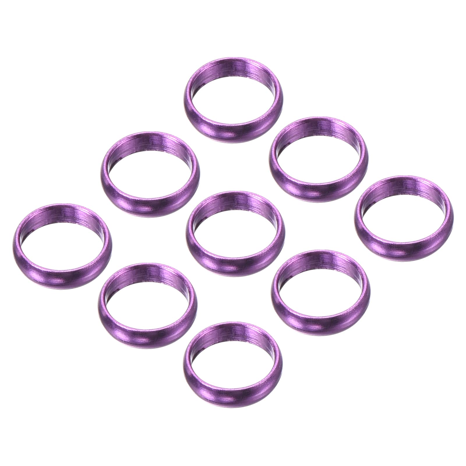 PATIKIL Dart Shaft Rings, Aluminum Dart O-Ring Accessories for Plastic & Nylon Shafts - 9 Pack (Purple)
