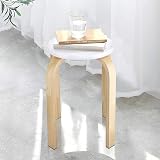 Greensen Round Wooden Stool Candy Color Anti-Slip Stacking Chair 11.8inch view 6