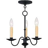 Livex Lighting 4463-04 Heritage 3-Light Mini Chandelier, Black