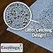 Easyology Large Cat Litter Mat / Cat Litter Trapping Mat / Litter Box Mat - Easy Clean, Extra Thick, Durable, Phthalate Free, Soft on Kitty Paws with Scatter Control, 35