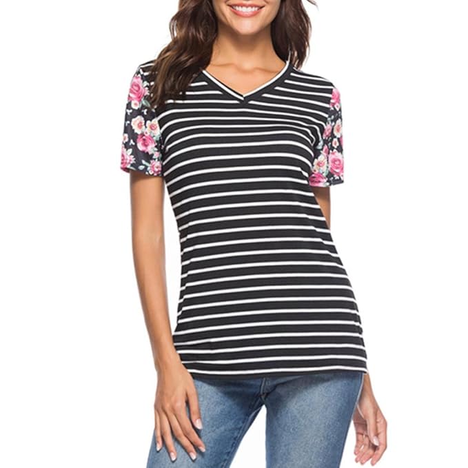 maglietta a righe donna