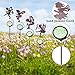 CREATIVE DESIGN Garden Stakes, 4 Pack Fairy Yard Stakes, Metal Mini Garden Stake with Glass Ball for Outdoor Yard, Plant Pots and Garden Decor(13.5 inch Height)