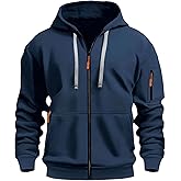 MANTORS Mens Fleece Jackets Contrast Hoodies Lightweight Sweatshirt Color Block Jacket Coats