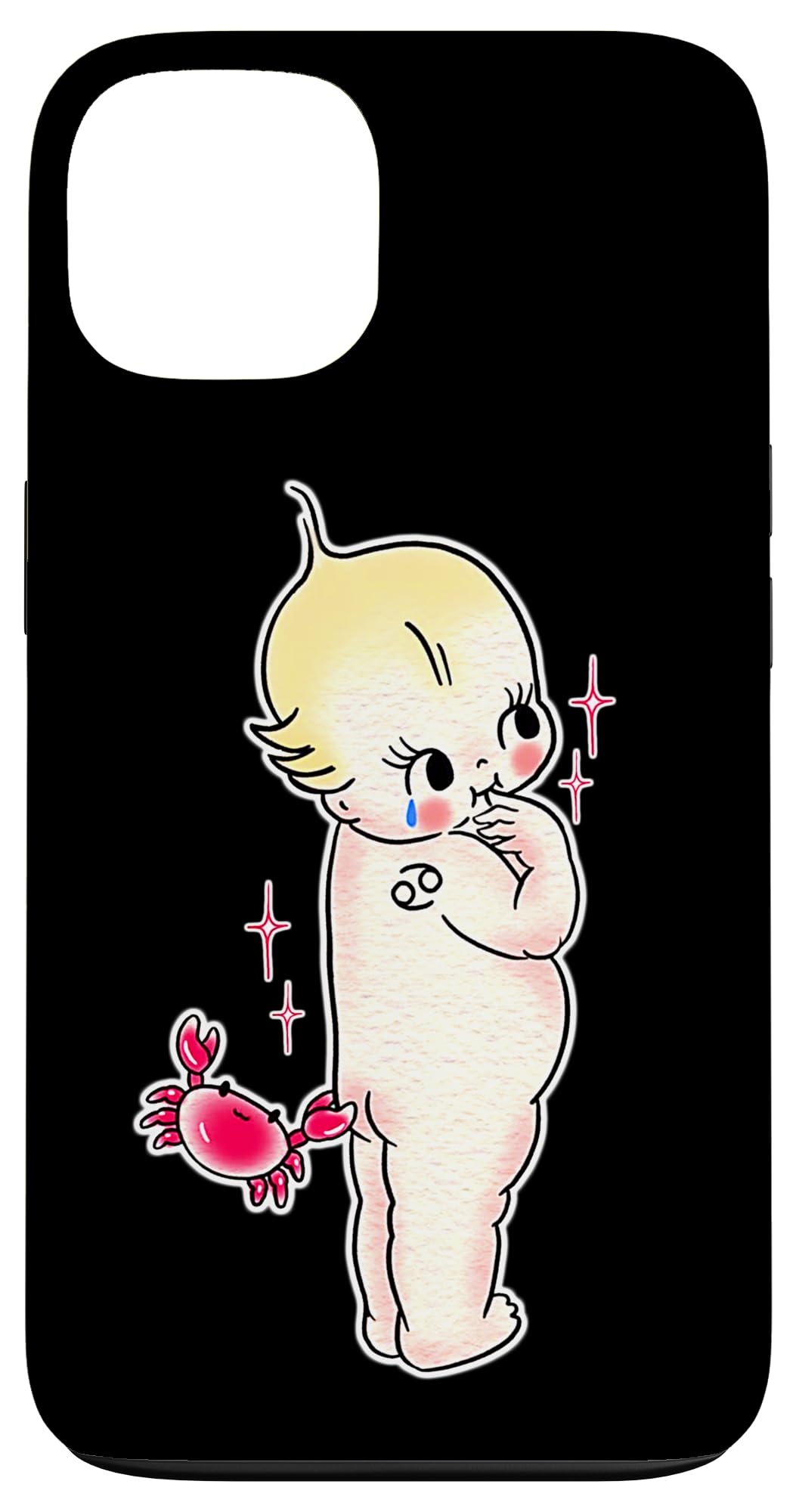 Kewpie Baby Cance Zodiac Crab Traditional Tattoo Flash Case for iPhone 13