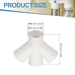PATIKIL Double Wye Duct Splitter, 3" to