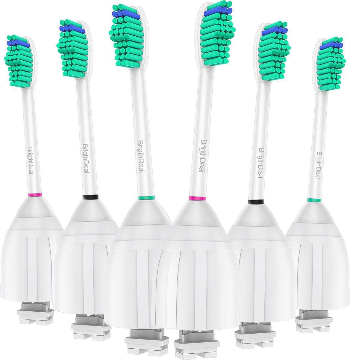 BrightDeal Replacement Brush Heads Compatible with Philips Sonicare Toothbrush E Series Elite Essence Advance CleanCare Xtreme HX7022/66 (6 Pack)