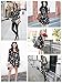 Milumia Women's Boho Floral Print Long Sleeve Loose Short Mini Tunic Dress Black X-Large