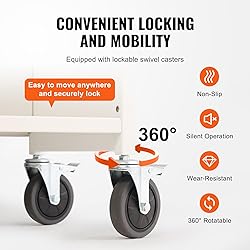 VEVOR Book Cart, 330 lbs Library Cart, 31.1" x