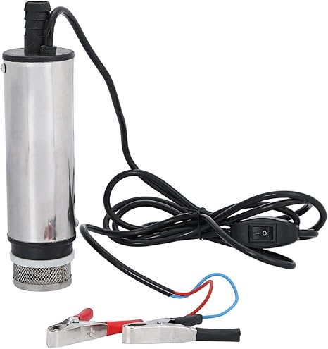 Amazon ほうねん堂 水中ポンプ 12v ステンレス製 フィルター付き 取り外し可能 バッテリークランプ スイッチ式 給水 排水ポンプ本体