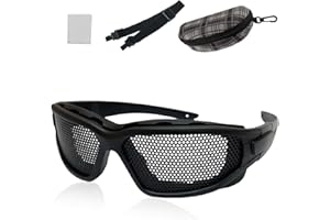 Arxonis Tactical Wire Mesh Safety Glasses, Anti-Fog & Shock Resistant Military Goggles, Breathable Iron Mesh for Woodworking,Outdoor Shooting, Airsoft, and CS Game Fans Activity
