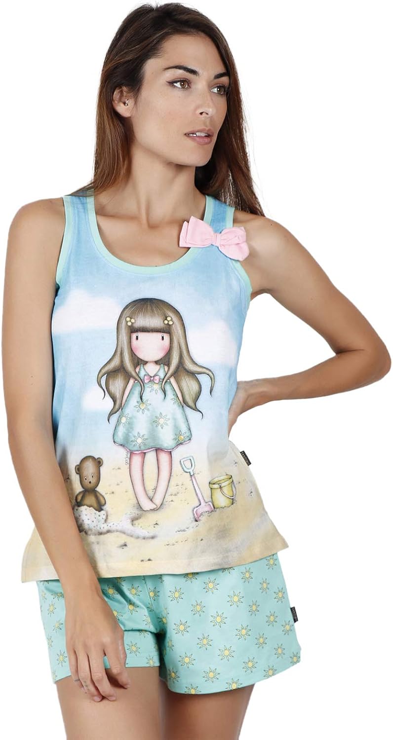 SANTORO Hello Summer Pyjama für Damen Amazon.de Bekleidung