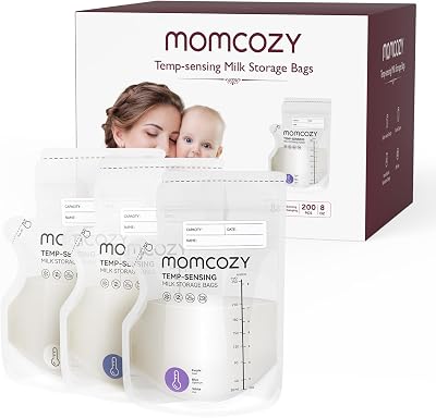 Momcozy Easy Pour 250ml Milk Storage Bags 200 Count Color Change