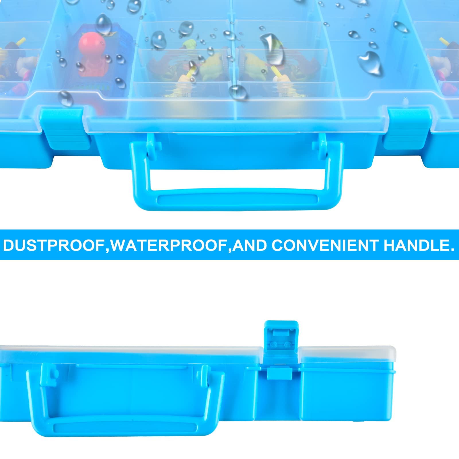 Case Compatible with Akedo Ultimate Arcade Warriors Starter Pack, Toy Storage for Battle Arena Controller & Warrior Collector Mini Battling Action Figures, Holder for Akedo Playset- Blue (Case Only)