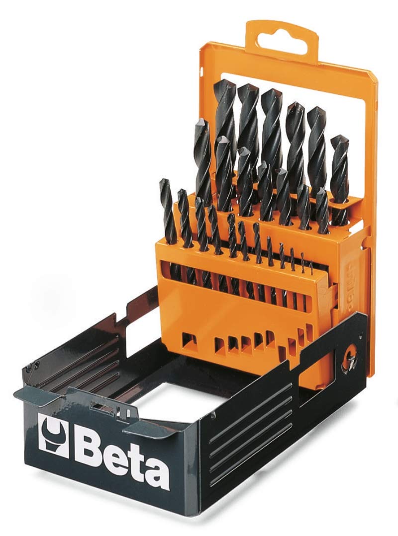 Beta 4100425 Model 410/Sp25 Jobber Drill in Case, 1mm-13mm x 0.5mm, Set of 25
