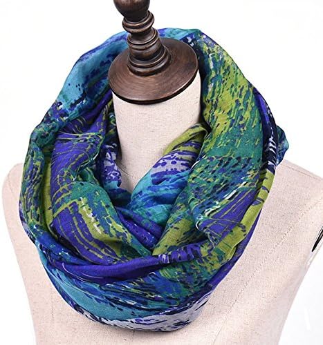 Leonal Women Infinity Scarf Floral Print Ring Loop Scarves (SF7042701)