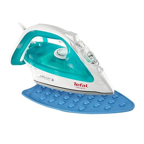 Tefal Dampfbügeleisen mit Silikon Bügeleisen Ablage Sparset (2400 Watt, Bügler mit extra Dampfstoß 120 g/min, Automatische Da