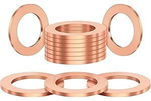 DEEFILL (20Pcs) M12 (12 * 18 * 1.5) Oil Drain Plug Red Copper Gaskets Crush Washers Seal Ring Replacement for Select Models DFL-044