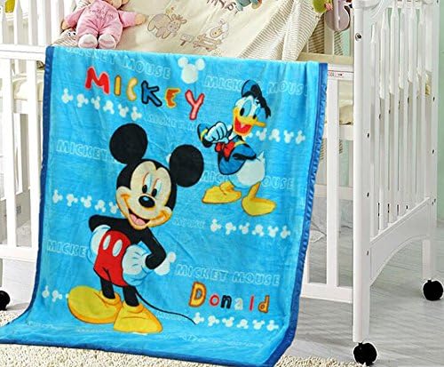 Children's Cartoon Printing Blanket Coral Fleece Blanket 39 By 55 (Donald Duck and Mickey)