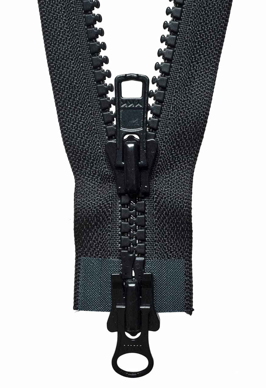YKK Two Way Slider Zip, No. 580 Black, 66 cm Length โ image 1