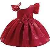 FYMNSI Baby Girl Birthday Dress Shiny Asymmetric Ruffle Tulle Tutu Dresses Princess Formal Flower Pageant Wedding Party Gown