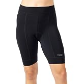 Terry Bike Shorts Women Padded, Actif Cycling Shorts for Women Padded 8" Inseam Moisture Wicking Spin Shorts