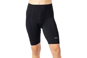 Terry Bike Shorts Women Padded, Actif Cycling Shorts for Women Padded 8" Inseam Moisture Wicking Spin Shorts Women