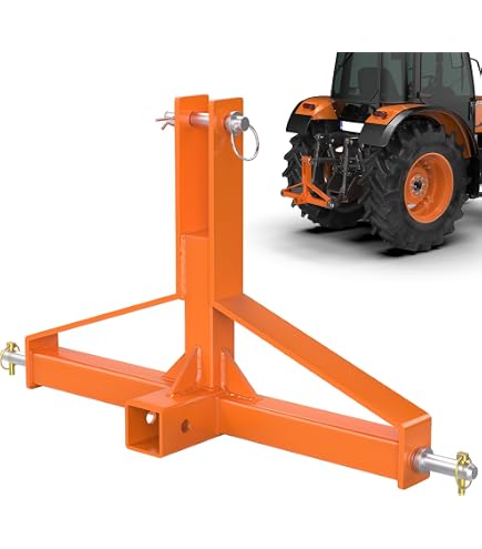 Orange 3 Point Hitch Receiver Quick Hitch Compatible, 3 Point Trailer Hitch 2