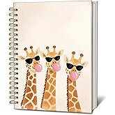 LIANGW Funny Bubble Gum Giraffe Notebook Journal for Kids, Giraffe Gifts for Women Notebooks for Women, Animal Lover Gifts Journal, Cute Wild Animal Hardcover Spiral Notebook 5.5x8.3 Inch