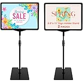 GERTSOUND Sign Holder Stand,Sign Stand for Display,Adjustable Sign Holders For Table Top,Table Sign Holders 8.5 x 11