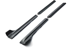 AUTRAGO Side Skirts Compatible with Tesla Model Y 2020-2024, Rocker Panel Guard Splitter Lip Body Kit, Replacement Accessories for Tesla (Carbon Fiber Look)