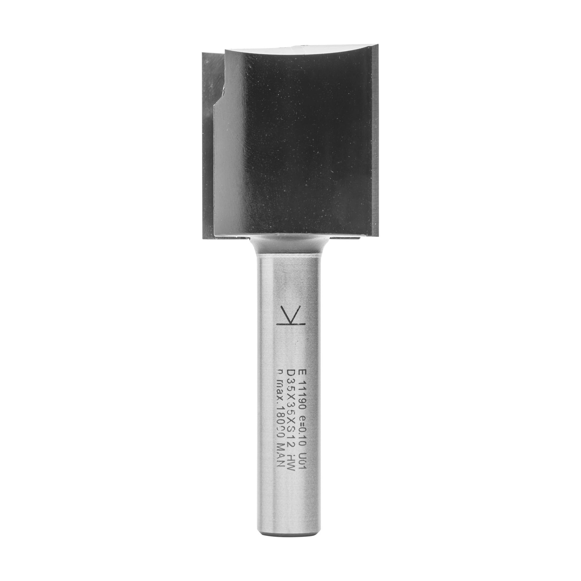ENT 11190 Straight Cutter TC Shank (S) 12 mm, Diameter (D) 35 mm, NL 35 mm, SL 55 mm, GL 90 mm, with Tungsten Carbide TC Centre Tip