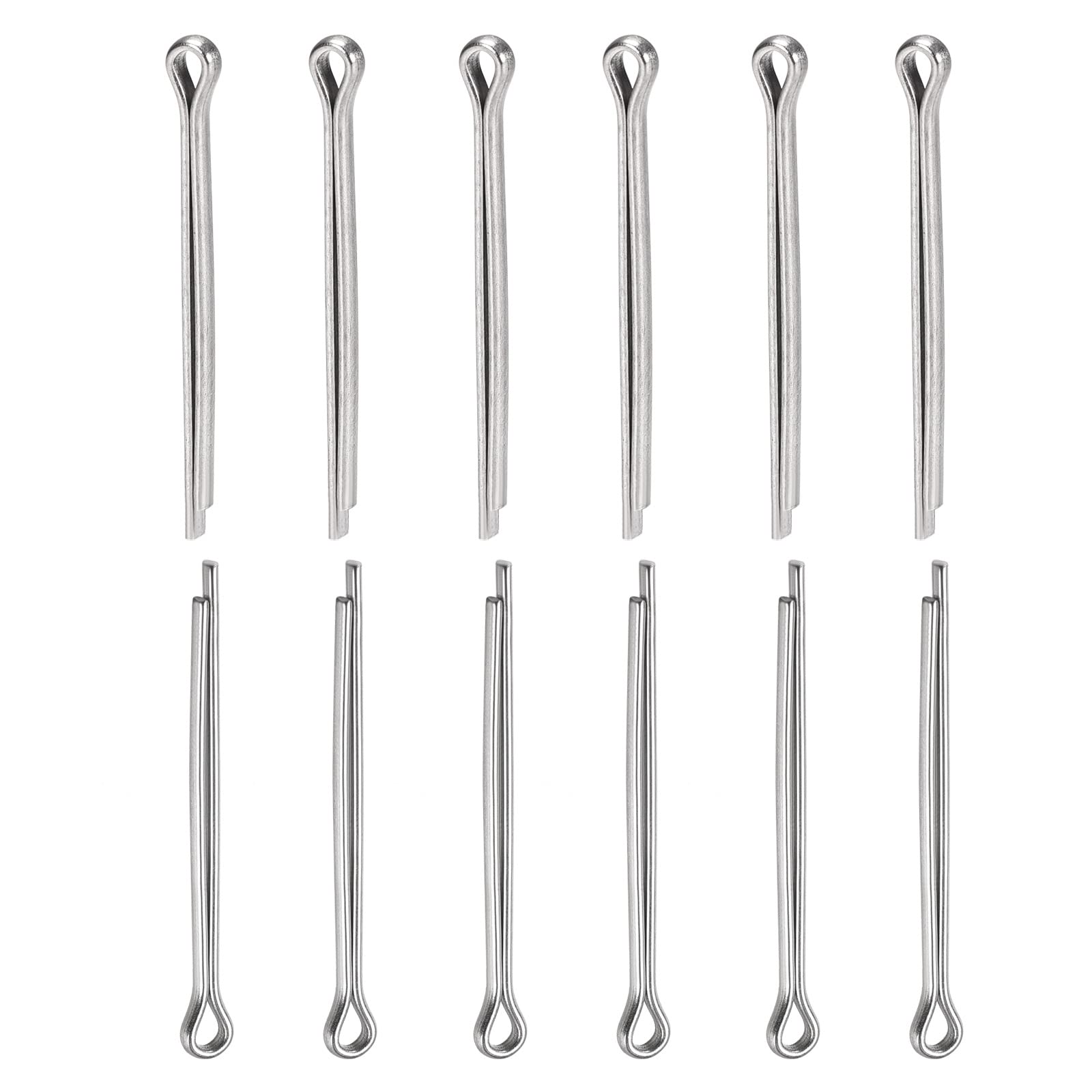 DTGN 2.5mm x 35mm (DxL) Cotter Clip Pins - 30Pack - Good for Machinery - 304 Stainless Steel Hairpin Fasteners - Silver