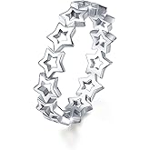 YEESIA Star Ring for Women 925 Sterling Silver for Lovers Gifts