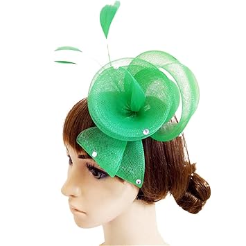 ladies green wedding hats