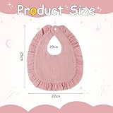 Vicloon Baby Teething Bibs Set Absorbent Muslin 3 pcs 29cm Neck 25x22cm view 2