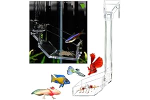 KUNZE LAND Sky Restaurant Aquarium Fish Feeder - Prevent Food Spilling, Easy to Clean, Betta & Dwarf Frogs Feeding(S)